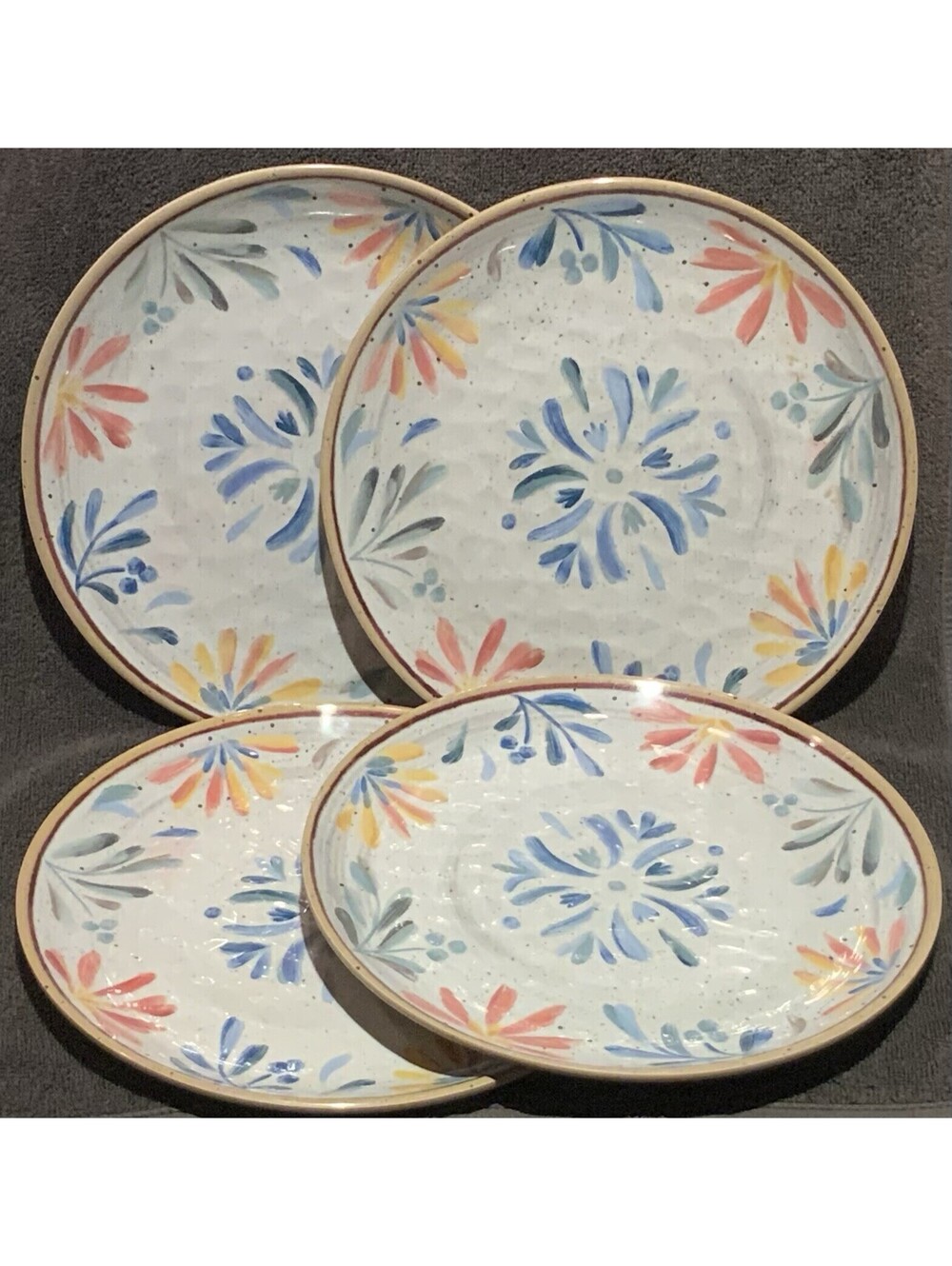 Food Network 9” Melamine Desert/Salad Sorrento Plates Set Of Four
